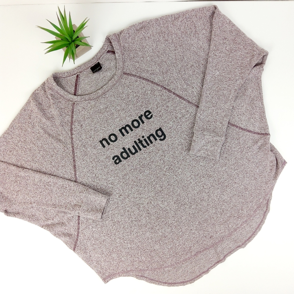 Free Press "No More Adulting" Slouchy Top Size M